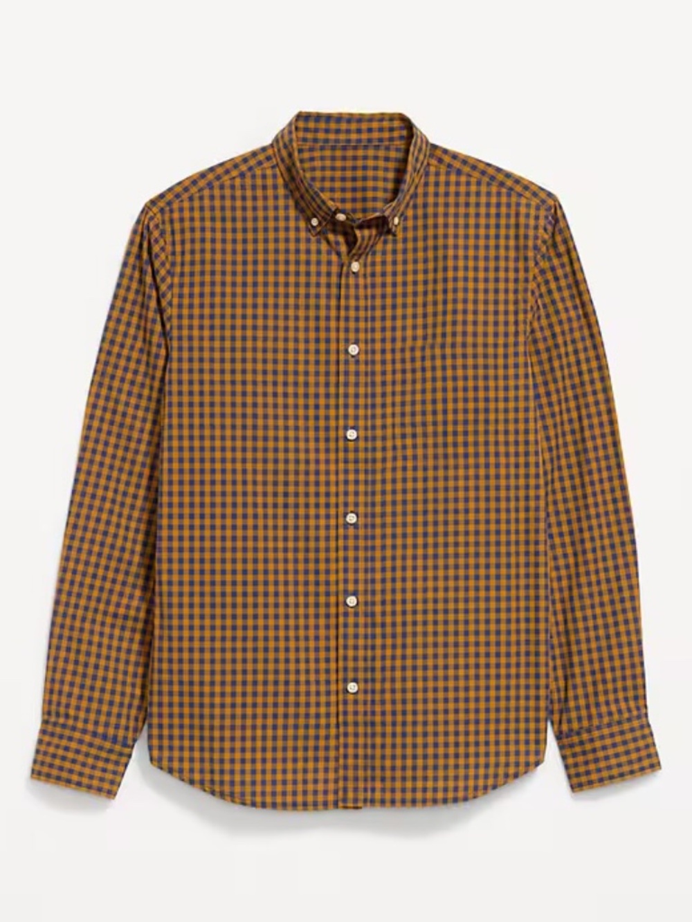 Old Navy Slim-Fit Built-In Flex Everyday Gingham Plaid Button Down Oxford Shirt